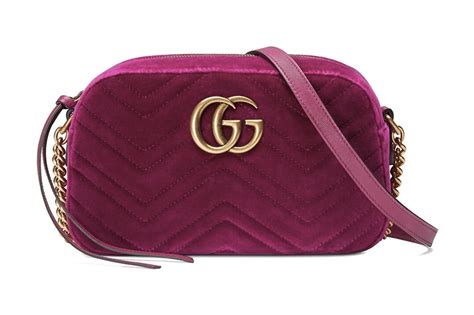 Gucci velvet bag fuchsia